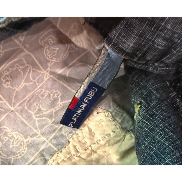 Vintage Platinum Fubu Fat Albert Jean Shorts Jorts Men 38x14 Collaboration RARE - Picture 6 of 11